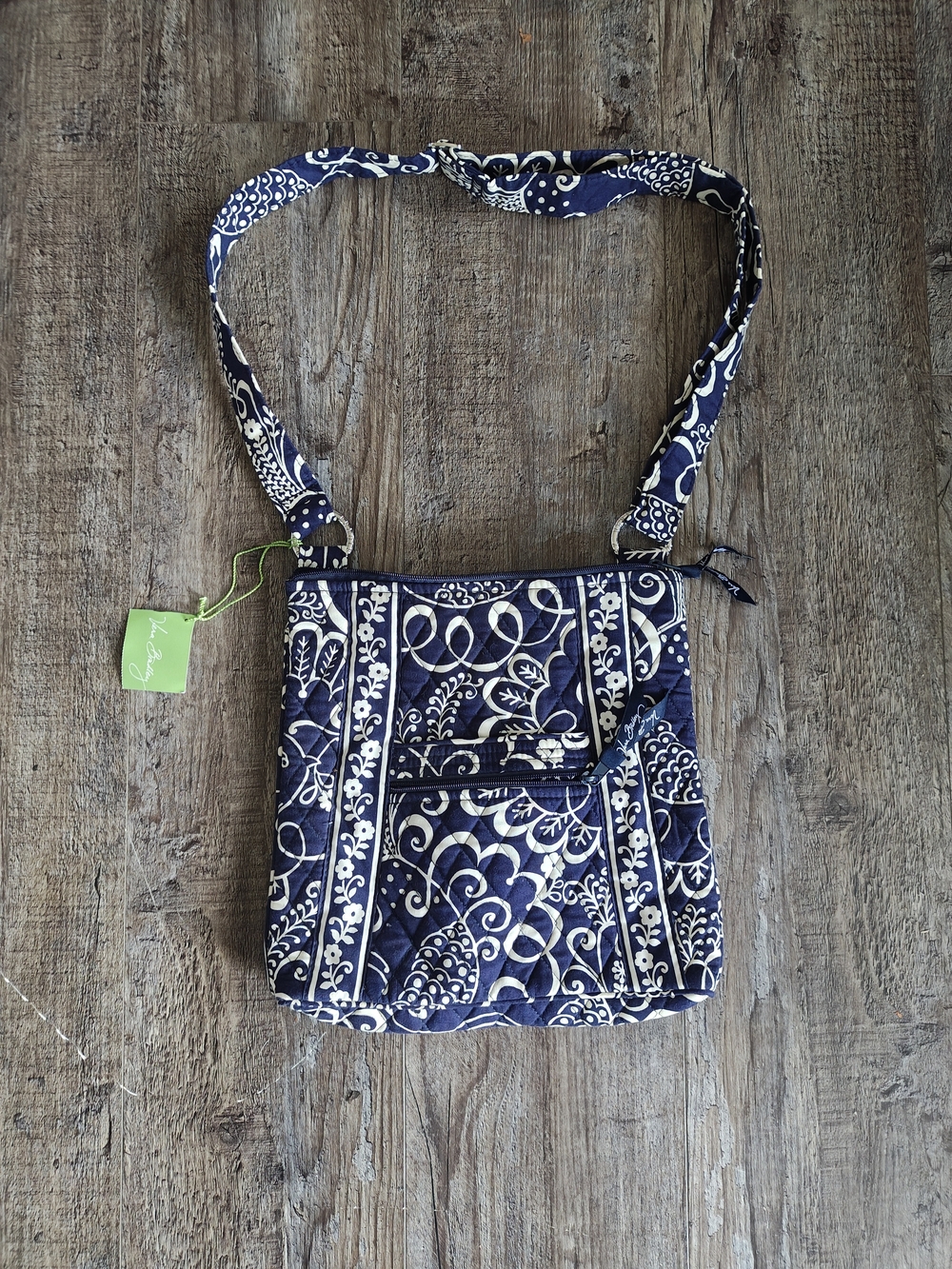Vera Bradley Navy and White Quilted Crossbody Bag